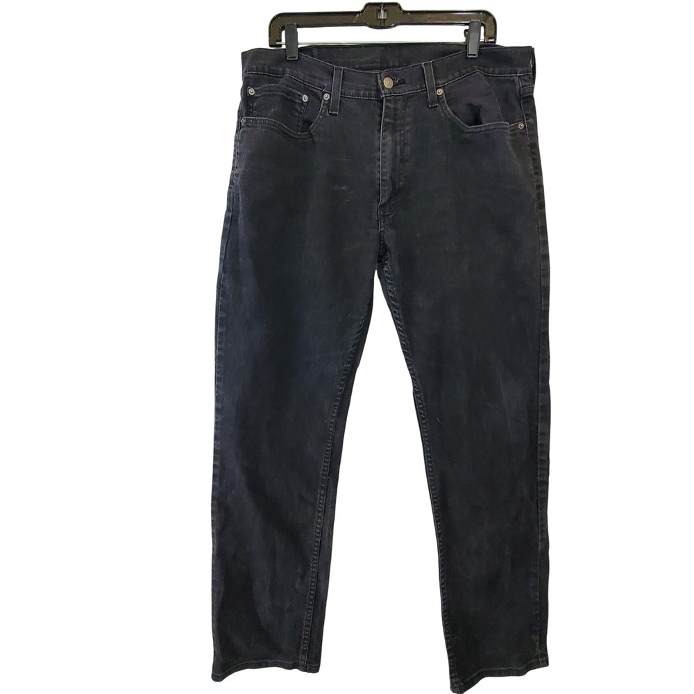 Levis 559 Relaxed Straight Jeans Mens 36x34 Black WaterLess Denim 00559-0239